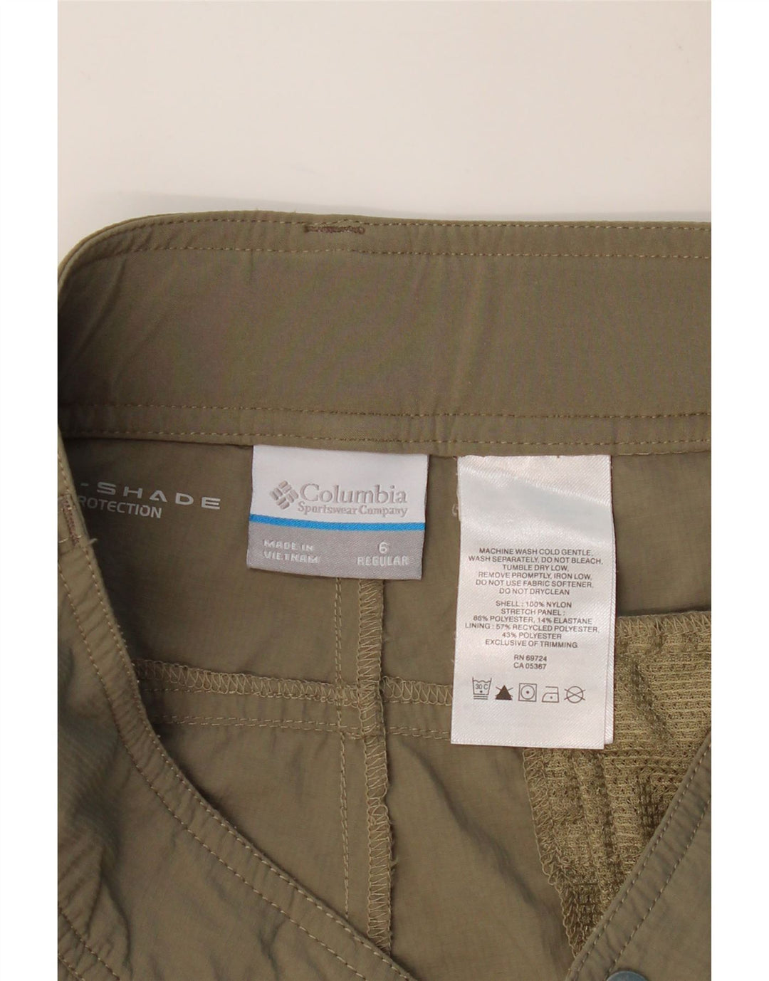 COLUMBIA Womens Regular Cargo Trousers US 6 Medium W32 L32 Khaki