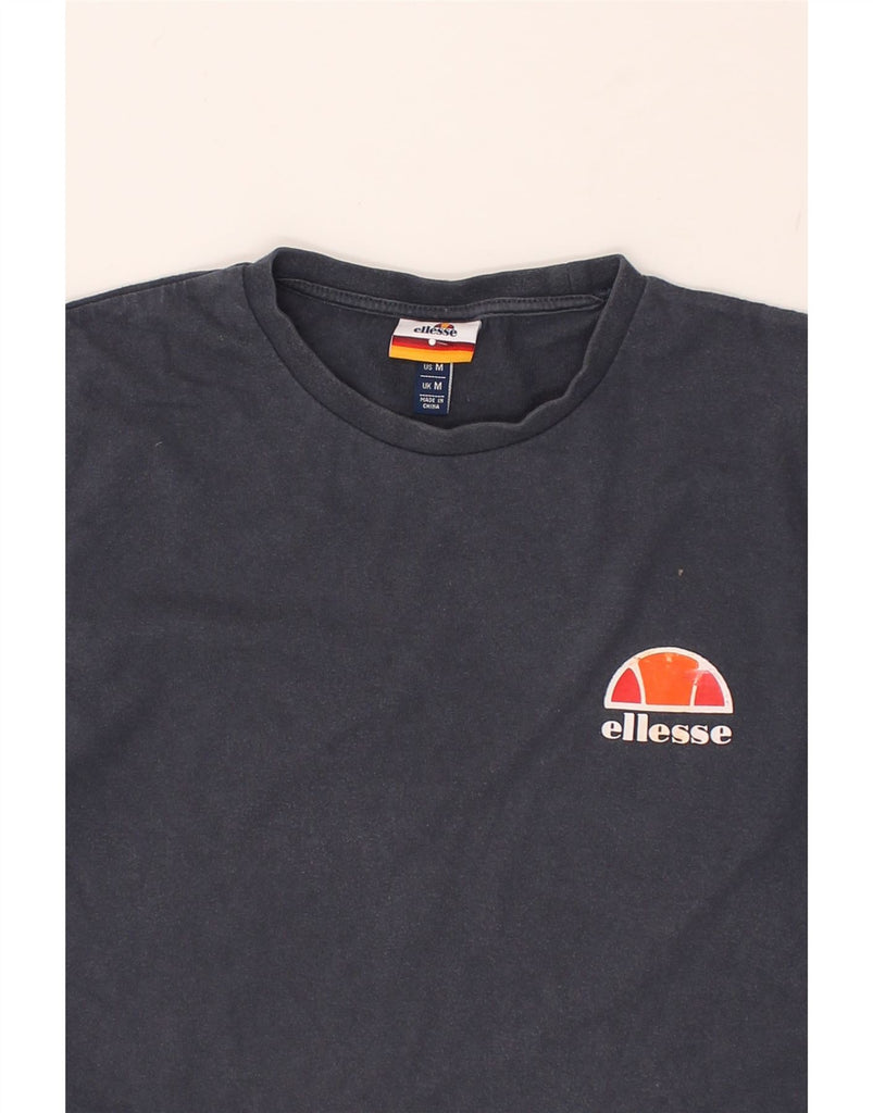 ELLESSE Mens T-Shirt Top Medium Navy Blue Cotton | Vintage Ellesse | Thrift | Second-Hand Ellesse | Used Clothing | Messina Hembry 
