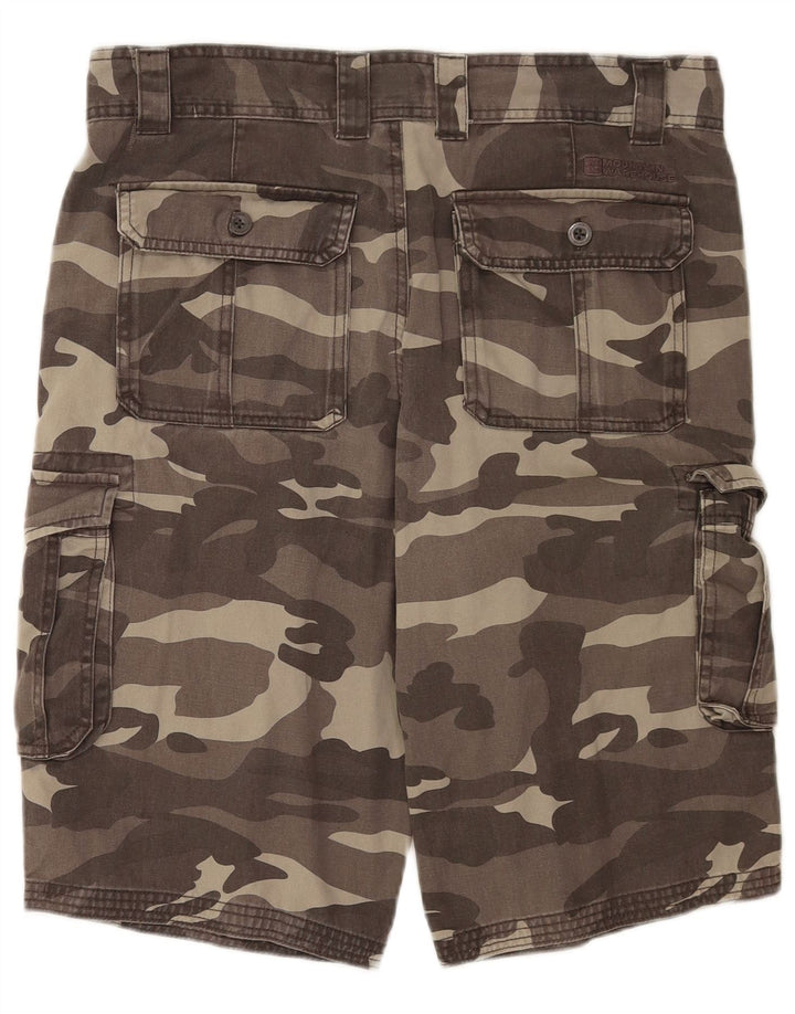 Mountain Warehouse Mens Cargo Shorts W34 Large Grey Camouflage Cotton