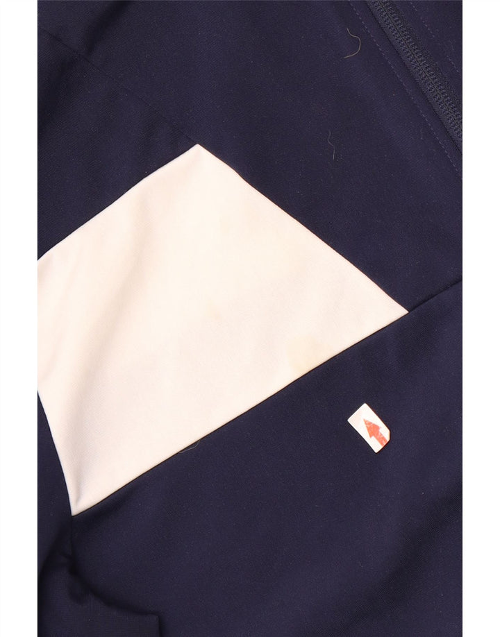 Puma Mens Tracksuit Top Jacket Large Navy Blue Colourblock Polyester
