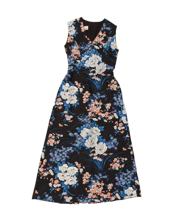 CANDA Womens Sleeveless Maxi Dress EU 42 Large Black Floral Vintage Canda and Second-Hand Canda from Messina Hembry 