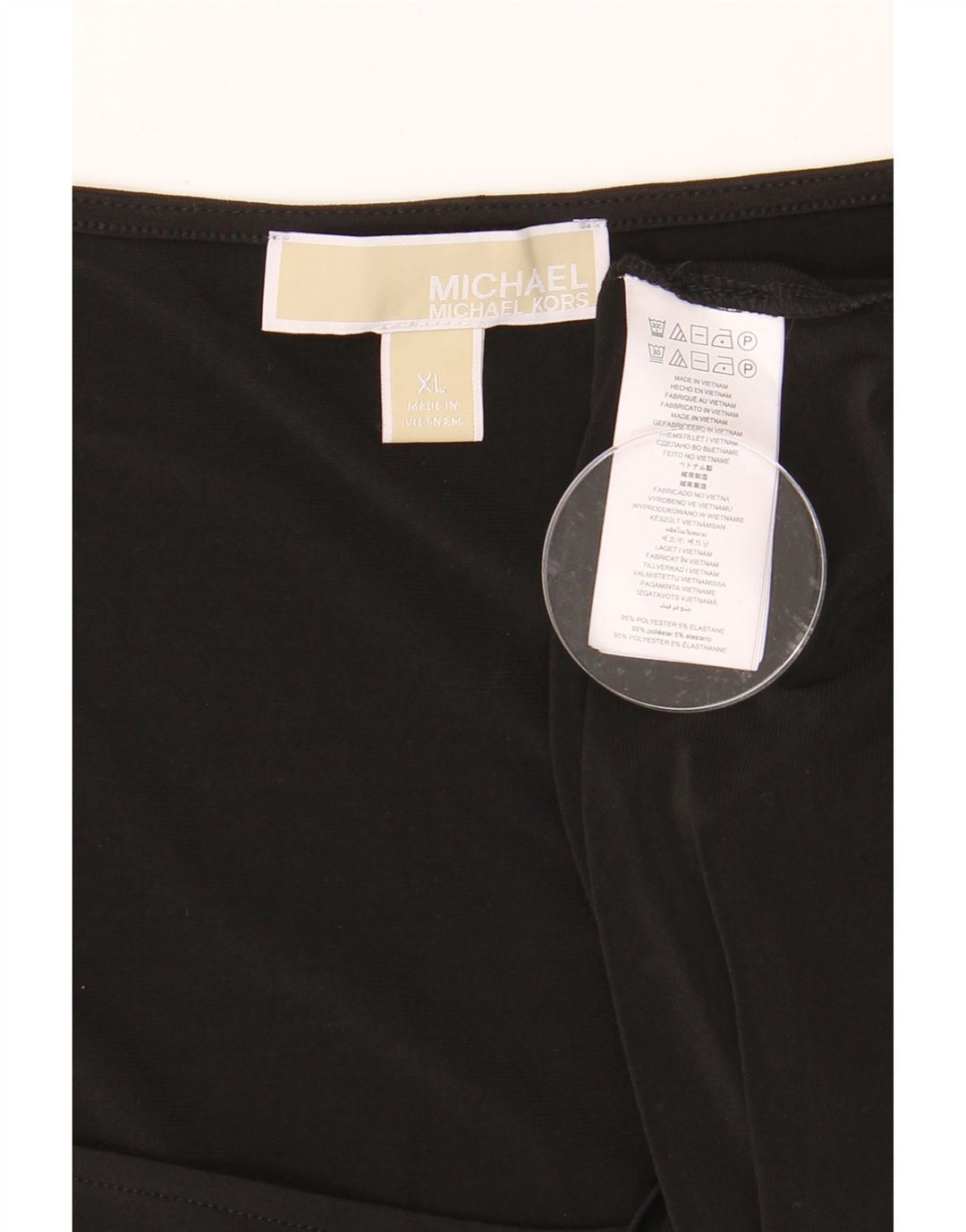 MICHAEL KORS Womens Off Shoulder Tunic Top UK 18 XL Black Polyester Vintage Michael Kors and Second-Hand Michael Kors from Messina Hembry 
