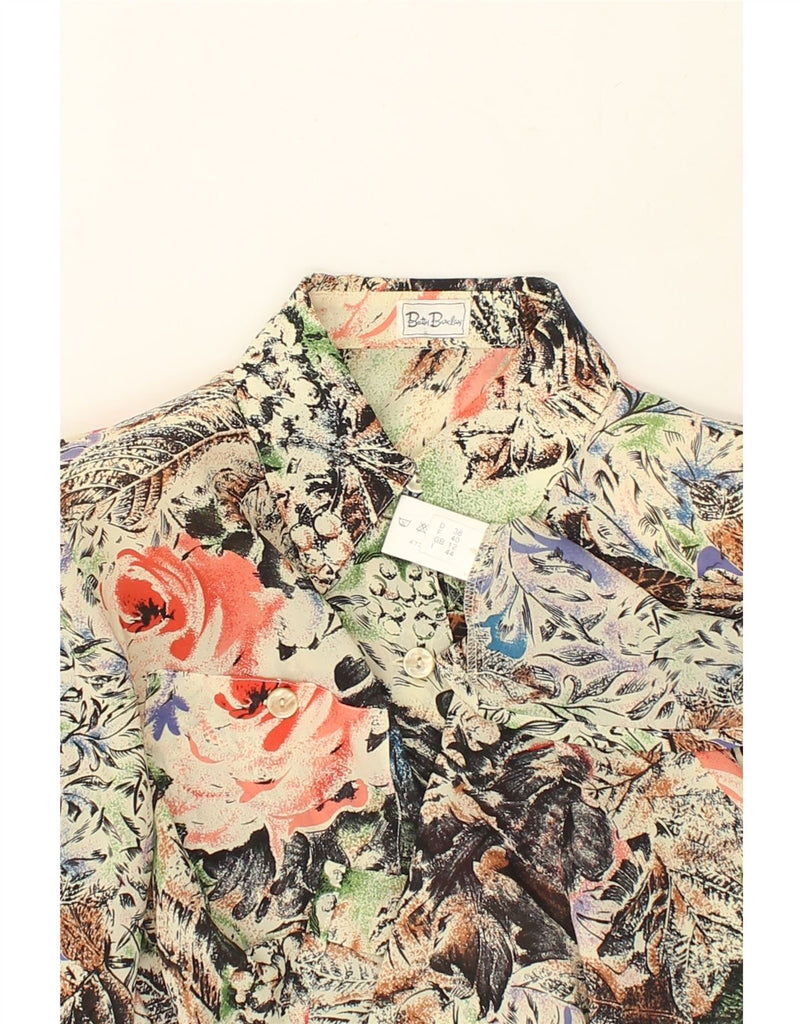 BETTY BARCLAY Womens Shirt UK 12 Medium Multicoloured Floral Polyester | Vintage Betty Barclay | Thrift | Second-Hand Betty Barclay | Used Clothing | Messina Hembry 