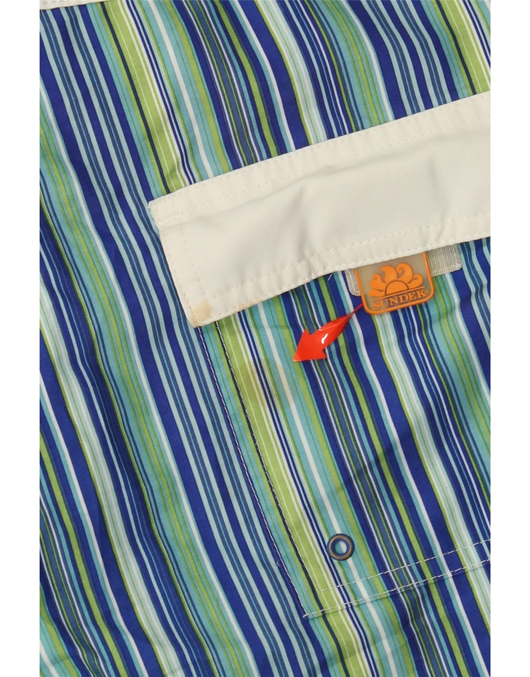 SUNDEK Mens Swimming Shorts Medium  Multicoloured Striped Polyester