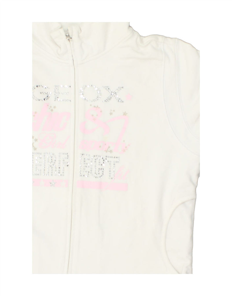 GEOX Girls Graphic Tracksuit Top Jacket 13-14 Years White Cotton | Vintage Geox | Thrift | Second-Hand Geox | Used Clothing | Messina Hembry 