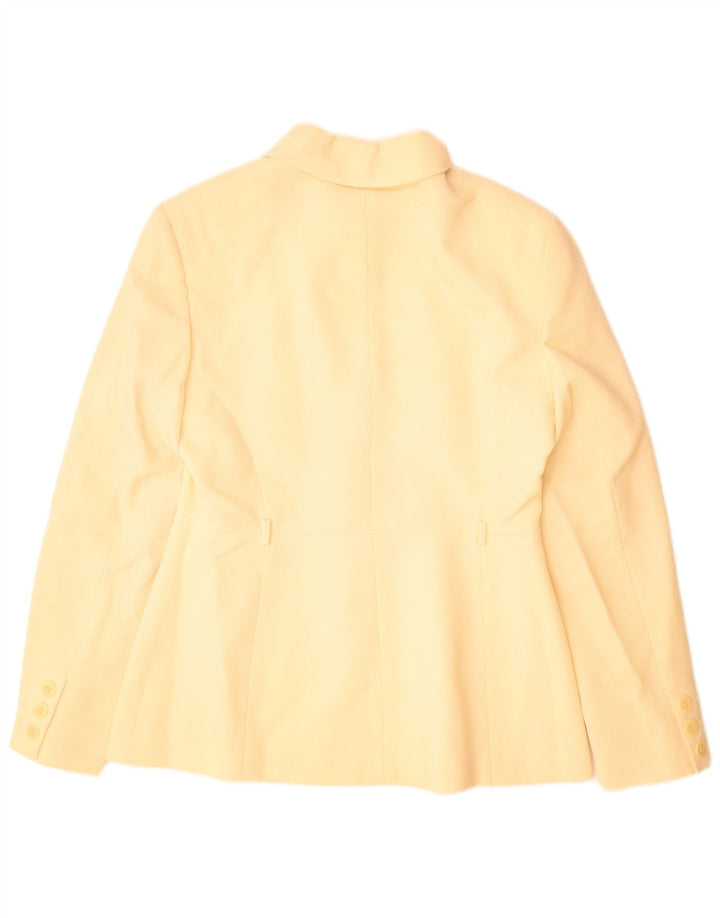 Karen Millen Womens 3 Button Blazer Jacket UK 14 Medium Beige New Wool