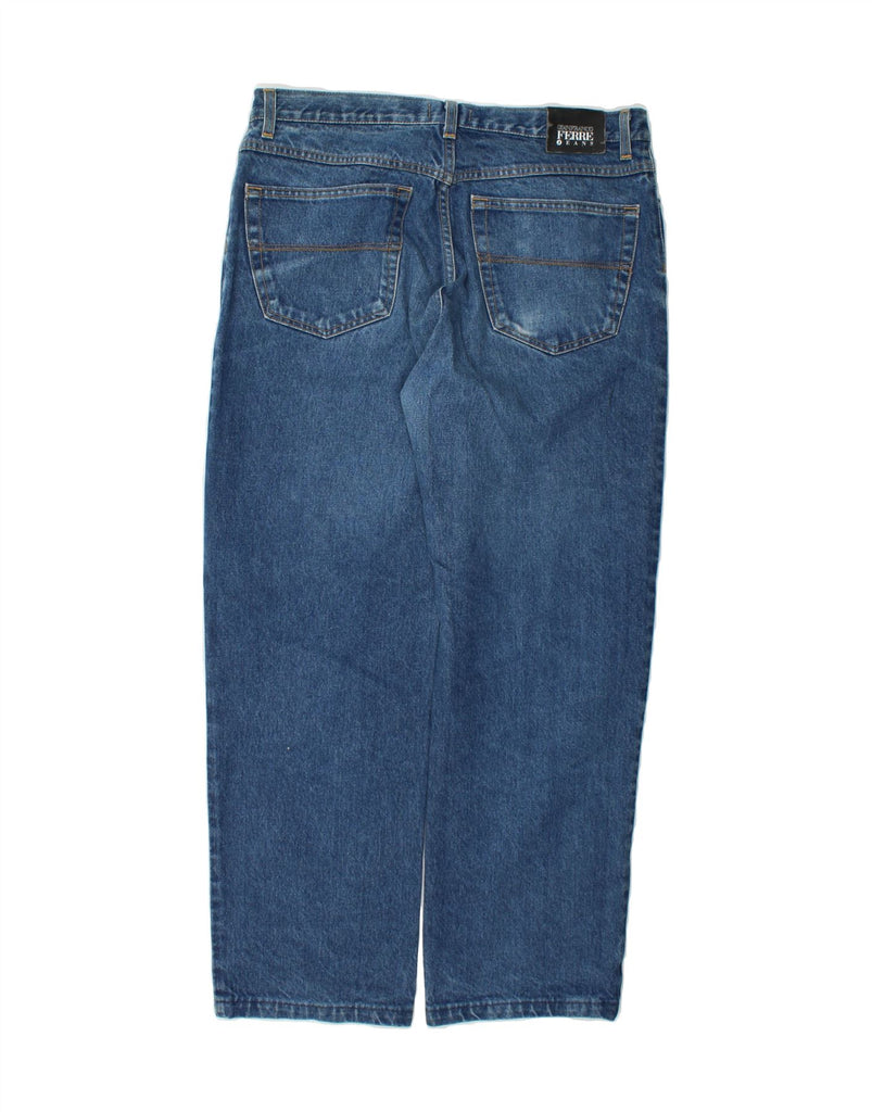 FERRE Mens Straight Jeans W36 L29 Blue Cotton Vintage Ferre and Second-Hand Ferre from Messina Hembry 
