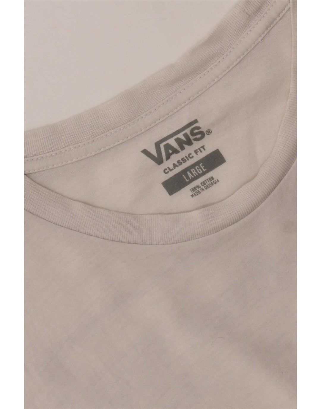 Vans Mens Classic Fit Graphic T-Shirt Top Large White Cotton