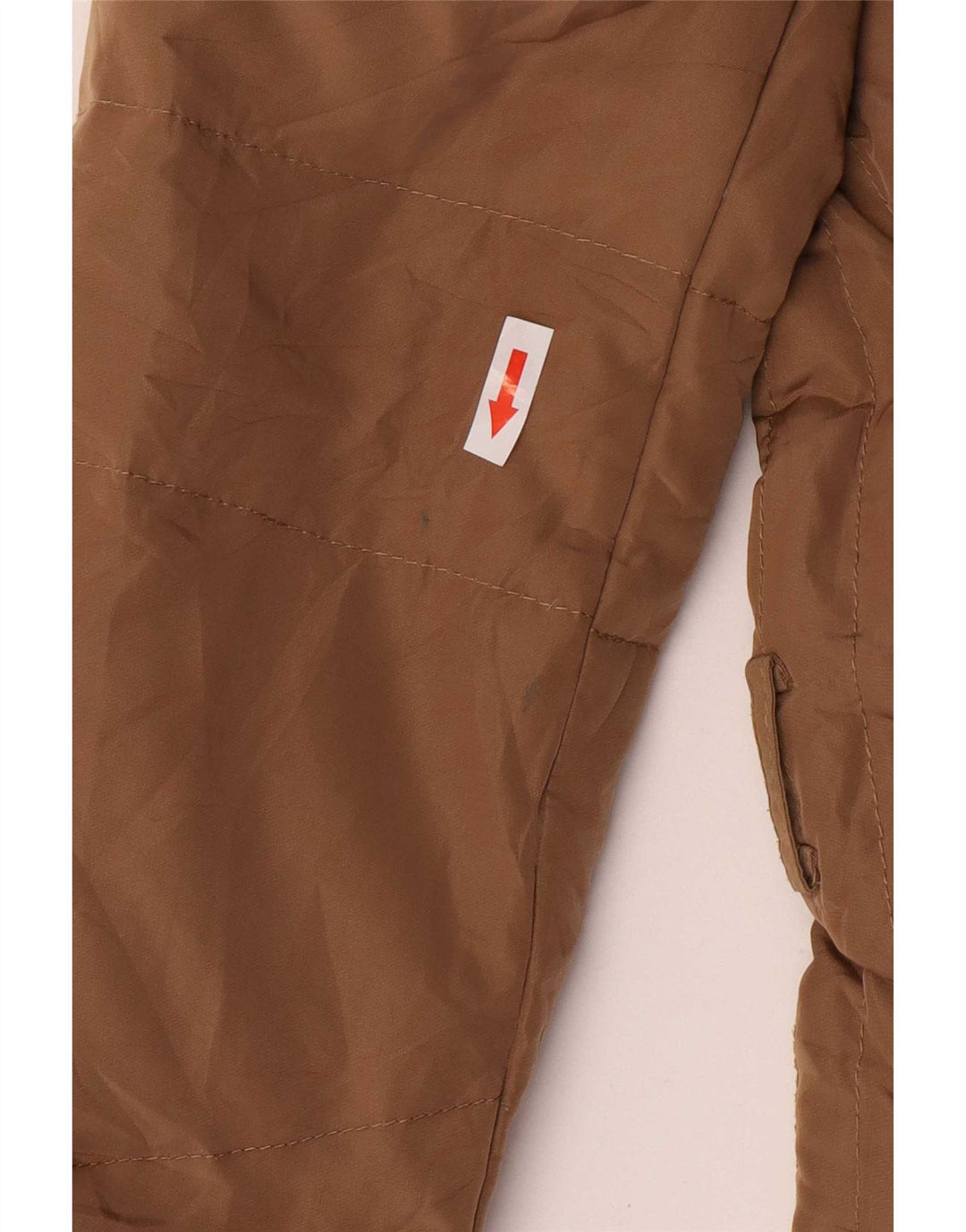 Zara Womens Hooded Padded Jacket UK 14 Medium Beige Polyester