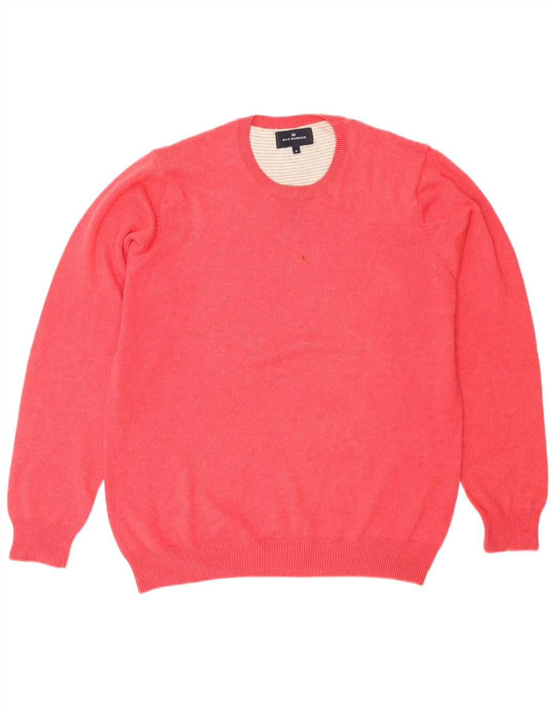 Marks & Spencer Mens Blue Harbour Crew Neck Jumper Sweater Medium Red