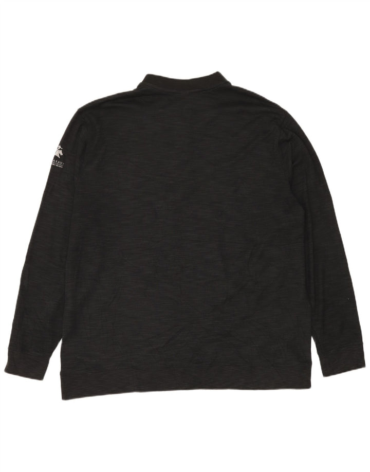 Nike Mens Dri Fit Zip Neck Pullover Tracksuit Top 2XL Black Flecked