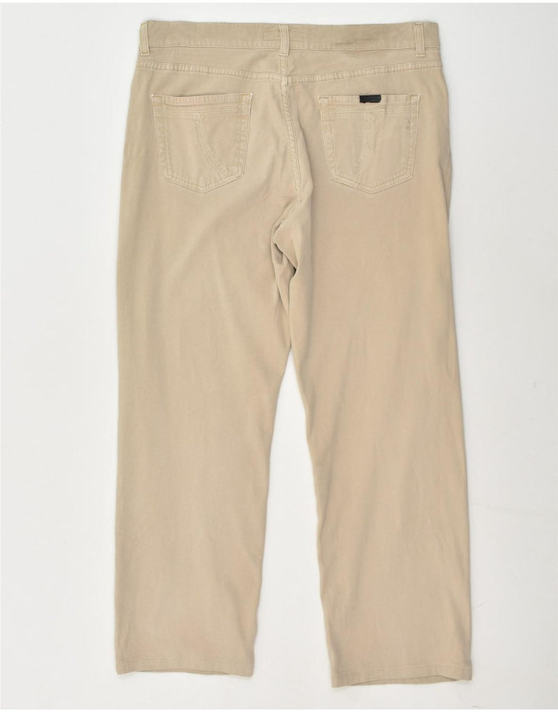 TRUSSARDI JEANS Mens Straight Casual Trousers W38 L28 Beige Cotton | Vintage Trussardi Jeans | Thrift | Second-Hand Trussardi Jeans | Used Clothing | Messina Hembry 