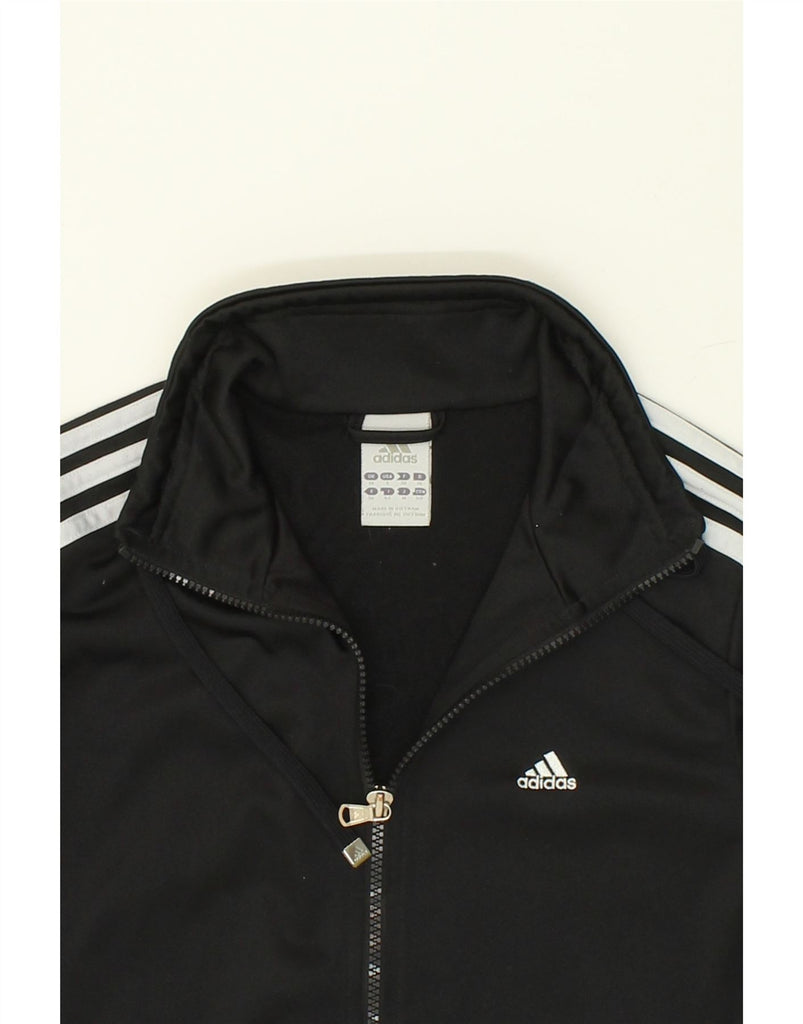 ADIDAS Womens Tracksuit Top Jacket UK 10 Small Black Polyester | Vintage Adidas | Thrift | Second-Hand Adidas | Used Clothing | Messina Hembry 