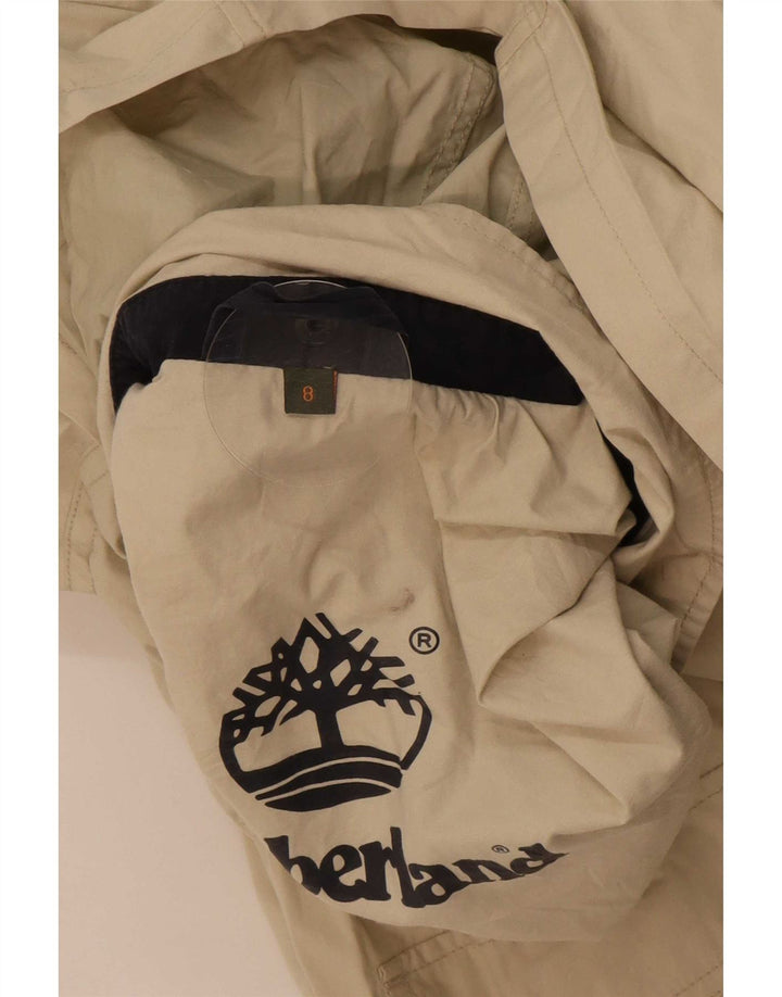 Timberland Boys Hooded Utility Jacket 7-8 Years Beige Cotton