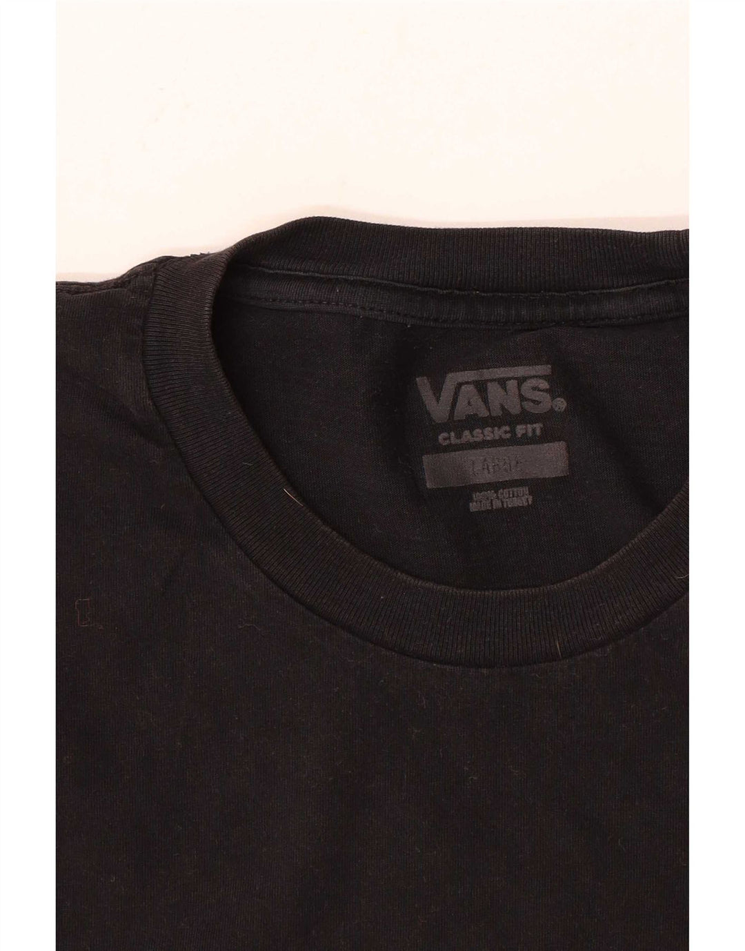 Vans Mens Classic Fit T-Shirt Top Large Black Cotton