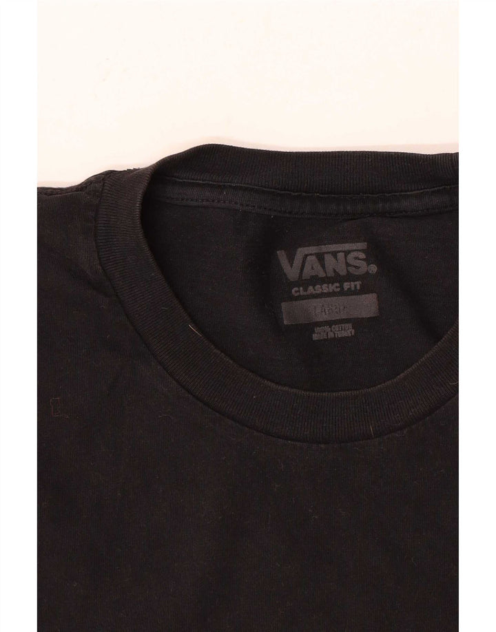 Vans Mens Classic Fit T-Shirt Top Large Black Cotton