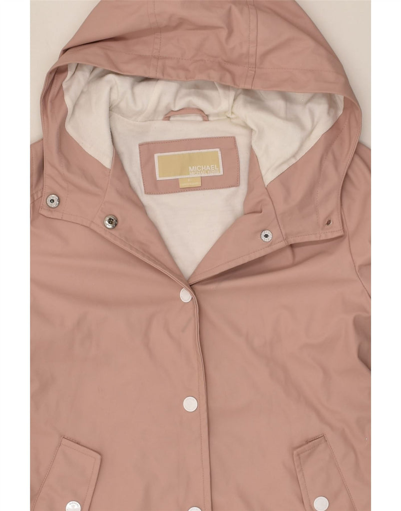 MICHAEL KORS Girls Hooded Rain Jacket 5-6 Years Pink Polyester | Vintage Michael Kors | Thrift | Second-Hand Michael Kors | Used Clothing | Messina Hembry 