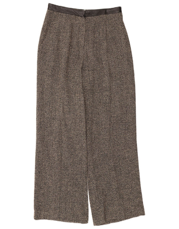 Michel Ambers Womens High Waist Casual Trousers UK 12 Medium W28 L29 Grey