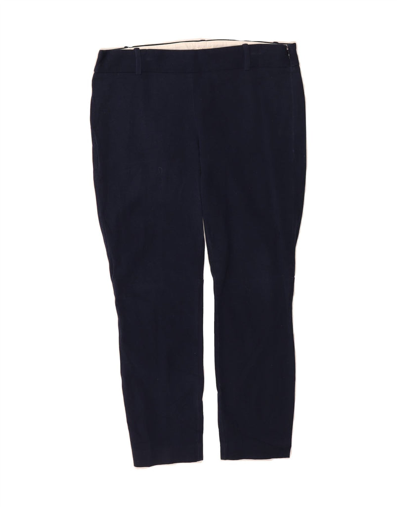 J. CREW Womens Slim Casual Trousers US 8 Medium W32 L26 Navy Blue Cotton Vintage J. Crew and Second-Hand J. Crew from Messina Hembry 