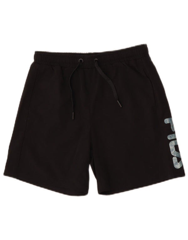 Fila Boys Graphic Sport Shorts 9-10 Years  Black Polyester Sports