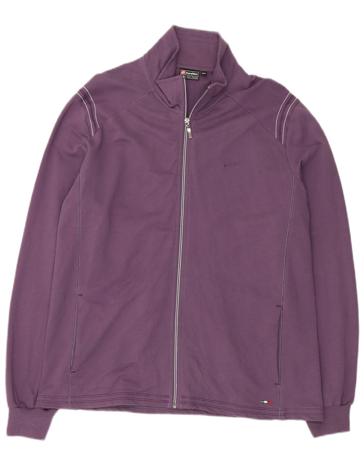 Lotto Womens Tracksuit Top Jacket 3XL Purple Cotton