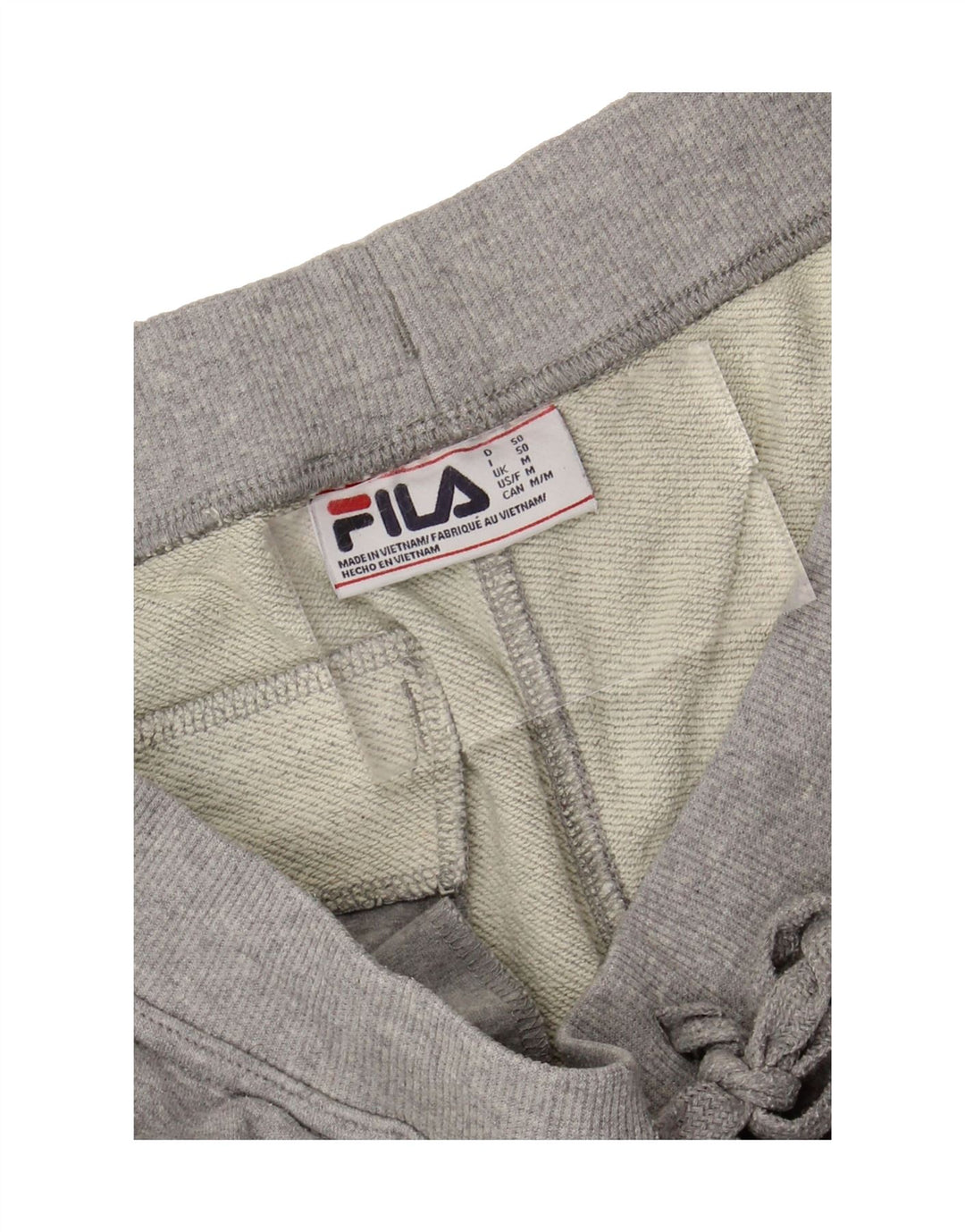 FILA Mens Tracksuit Trousers Joggers Medium Grey Cotton Vintage Fila and Second-Hand Fila from Messina Hembry 