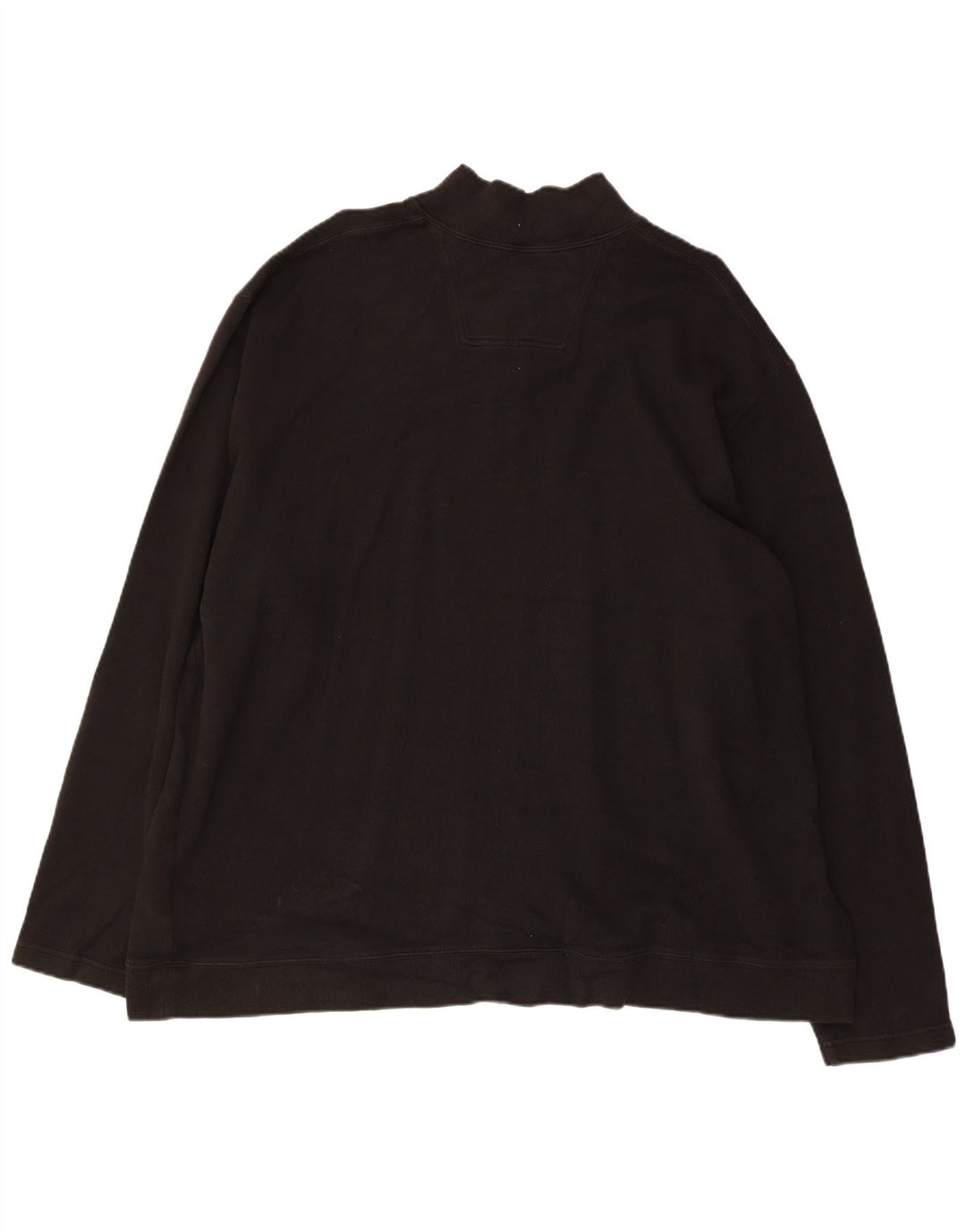 EDDIE BAUER Mens Zip Neck Sweatshirt Jumper XL Black Cotton