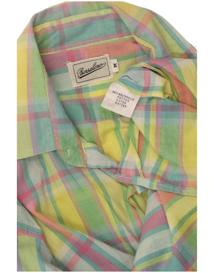 Borsalino Mens Shirt Medium Multicoloured Check Cotton