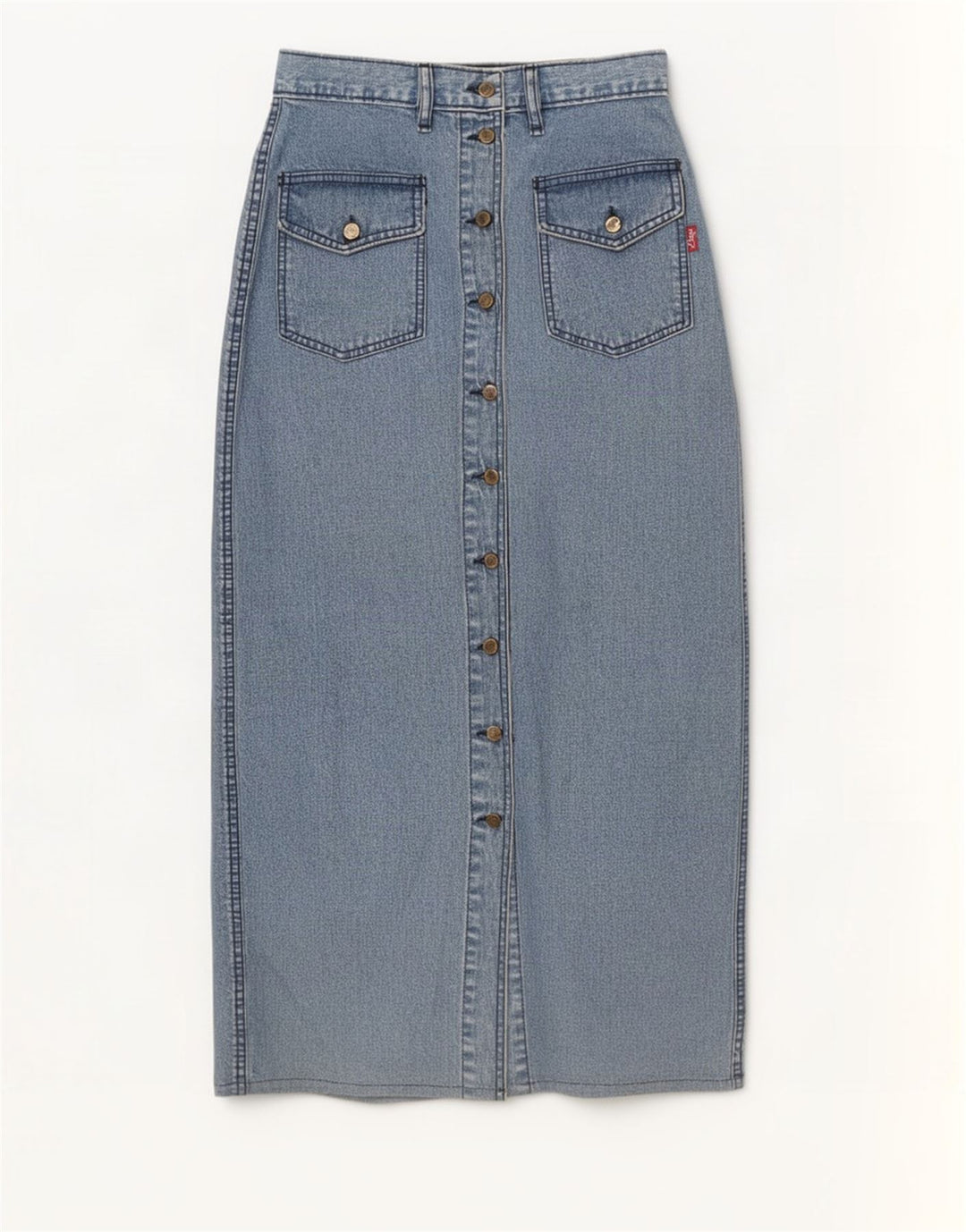 Vintage Womens Denim Skirt W27 Small Blue