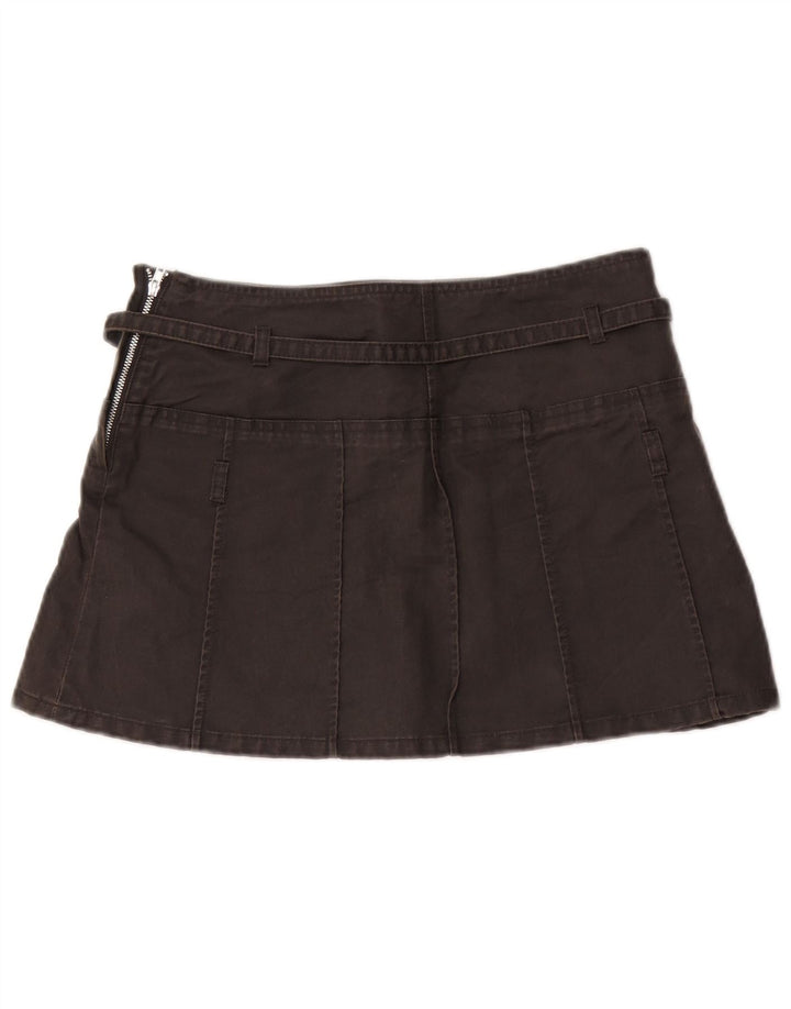 Zara Womens Mini Skirt Small W26 Black Polyurethane