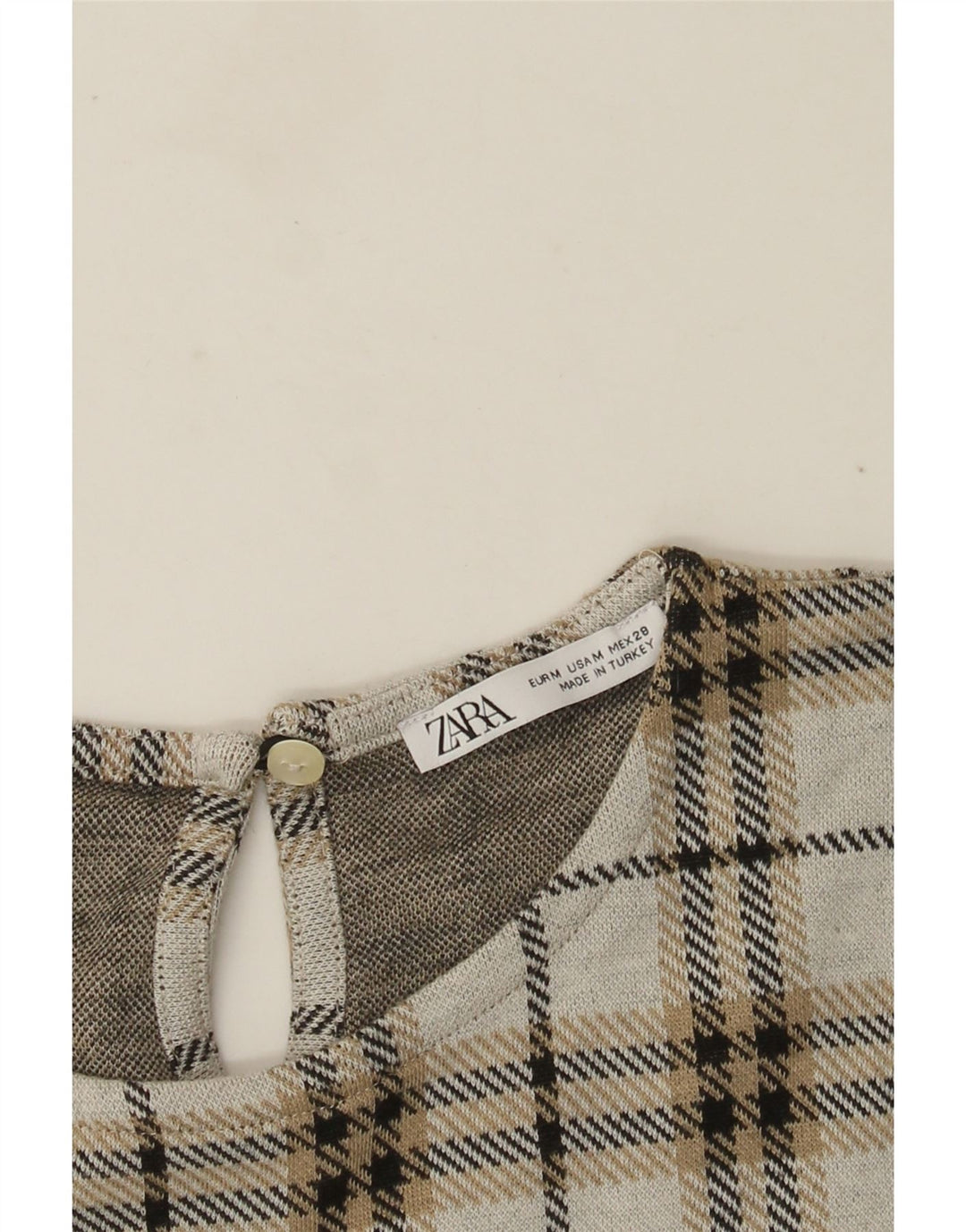 Zara Womens Shift Dress UK 12 Medium Grey Check