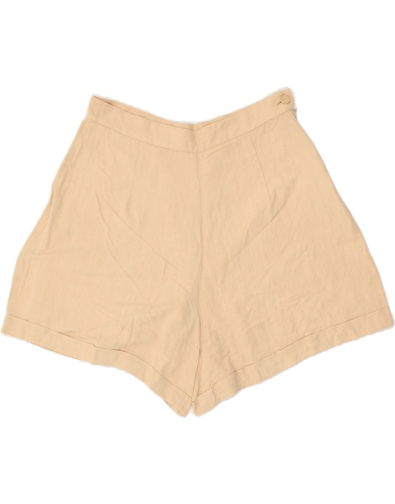 VINTAGE Womens High Waist Casual Shorts IT 44 Medium W28 Beige | Vintage Vintage | Thrift | Second-Hand Vintage | Used Clothing | Messina Hembry 