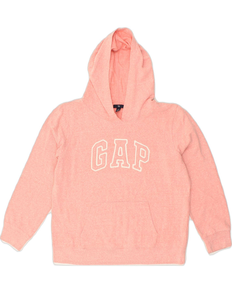 GAP Womens Graphic Hoodie Jumper UK 16 Large Pink Cotton | Vintage Gap | Thrift | Second-Hand Gap | Used Clothing | Messina Hembry 