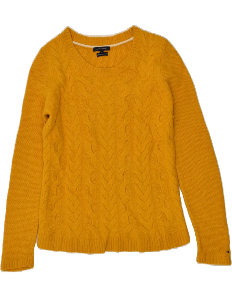 TOMMY HILFIGER Womens Boat Neck Jumper Sweater UK 14 Large Orange Wool | Vintage Tommy Hilfiger | Thrift | Second-Hand Tommy Hilfiger | Used Clothing | Messina Hembry 