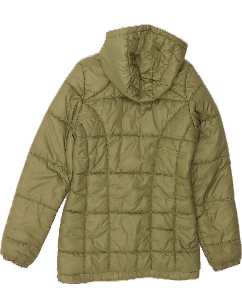 ADIDAS Womens Hooded Padded Jacket EU 36 Small Green Vintage Adidas and Second-Hand Adidas from Messina Hembry 