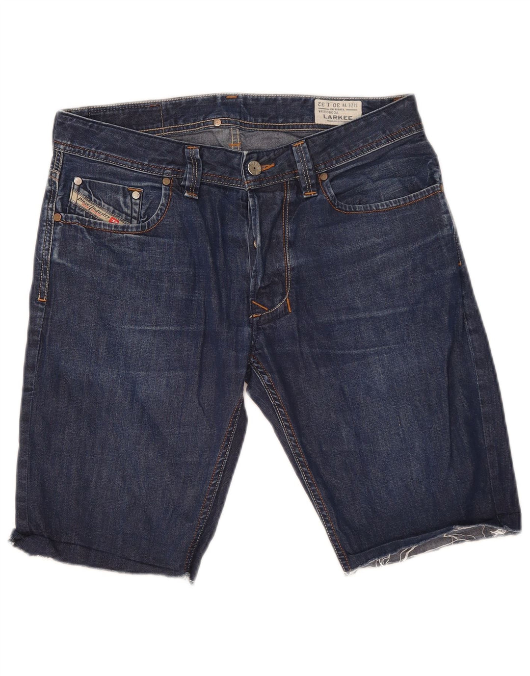 Diesel Mens Larkee Straight Regular Denim Shorts W30 Medium Navy Blue