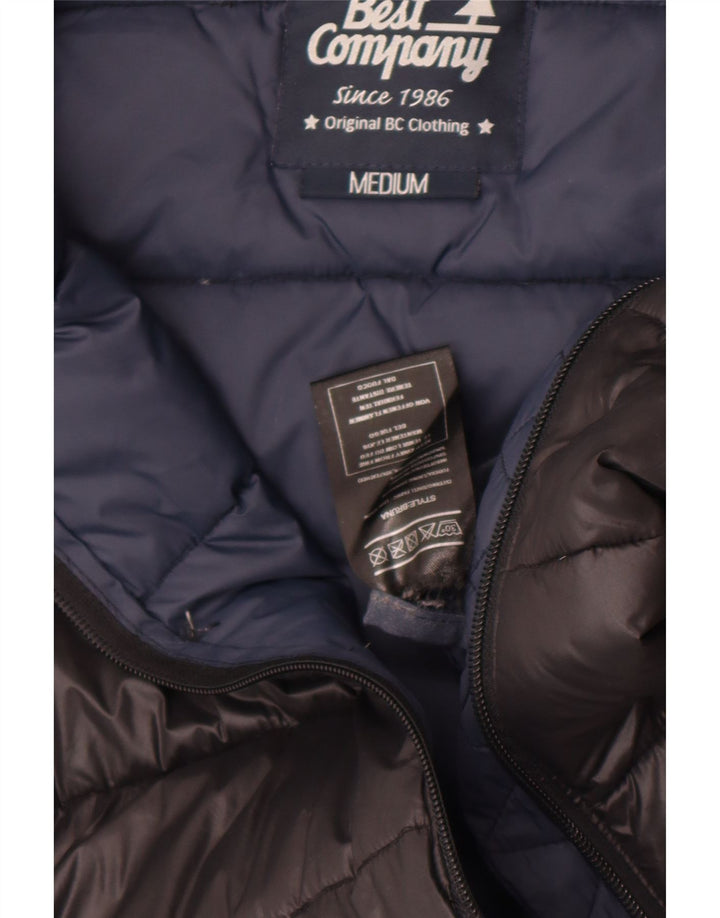 Best Company Womens Hooded Padded Jacket UK 12 Medium Black Nylon