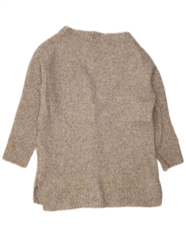 Zara Girls Cardigan Sweater 8-9 Years Grey Flecked
