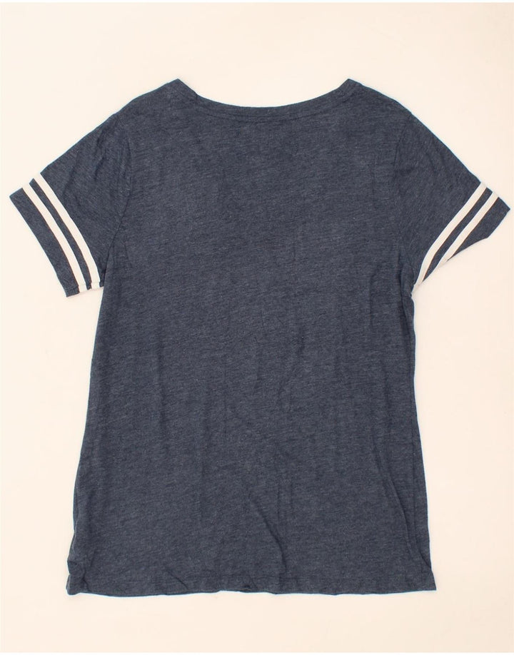 NFL Womens Houston Texans Graphic T-Shirt Top UK 16 Large Navy Blue Cotton Vintage NFL and Second-Hand NFL from Messina Hembry 