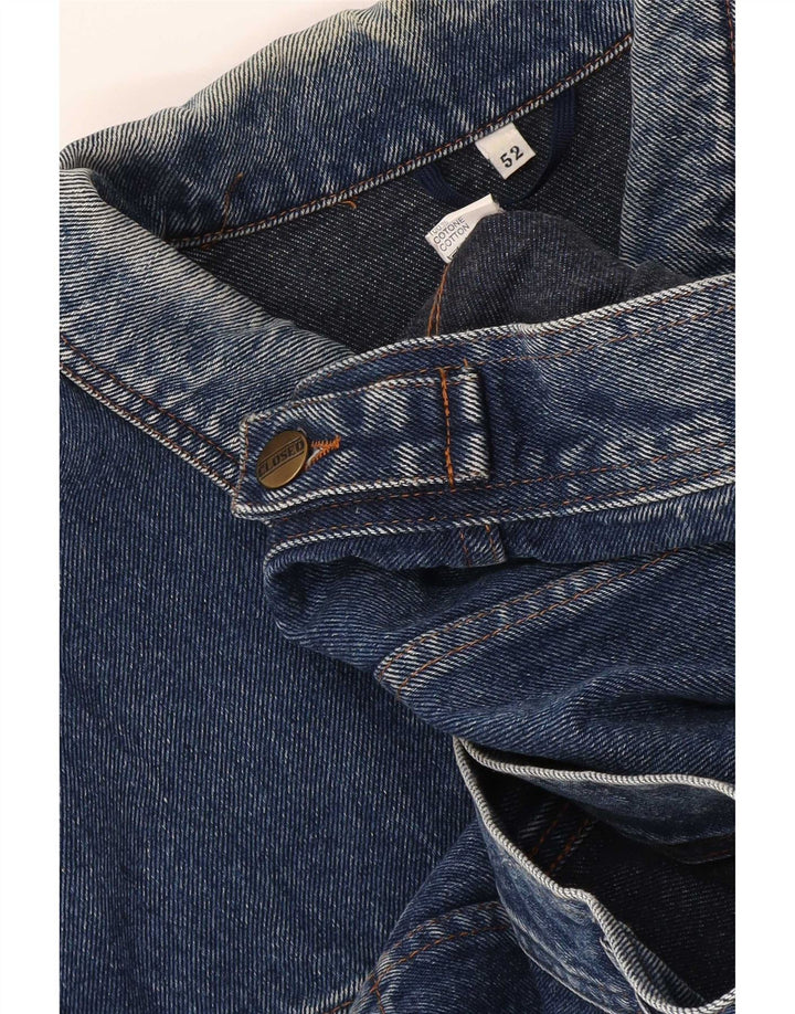 Vintage Mens Denim Jacket IT 52 XL Blue Cotton