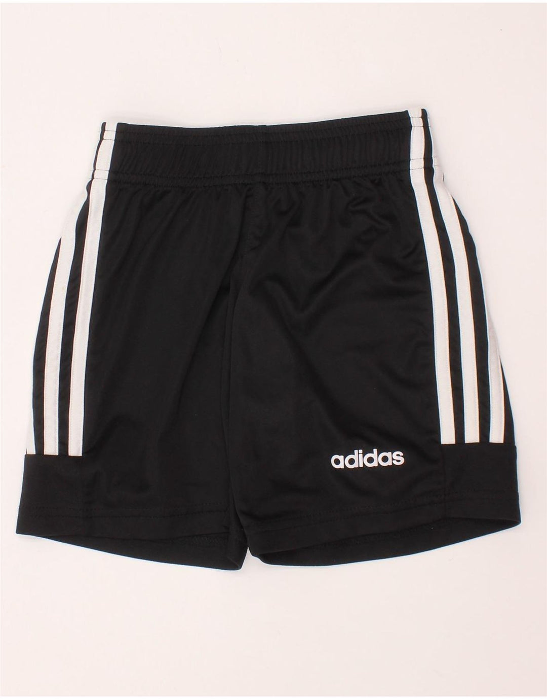 ADIDAS Boys Climalite Sport Shorts 7-8 Years Black Polyester