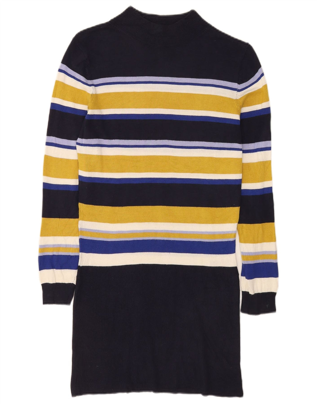 Marks & Spencer Womens Long Sleeve Jumper Dress UK 10 Small Multicoloured