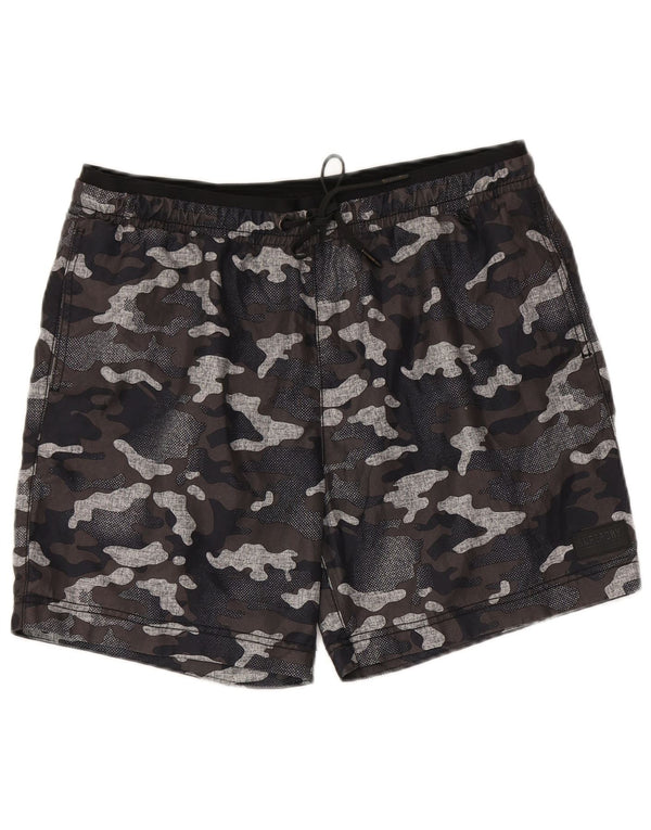 Superdry Mens Swimming Shorts Large Multicoloured Camouflage Polyester