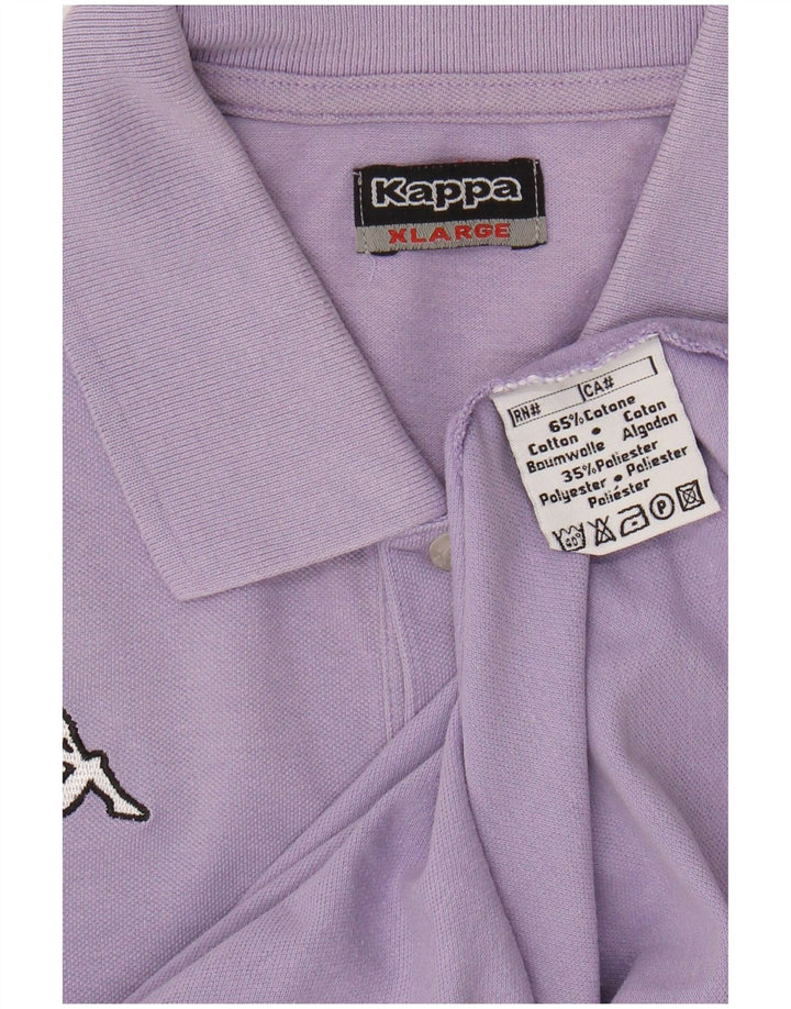 KAPPA Mens Polo Shirt XL Purple Cotton