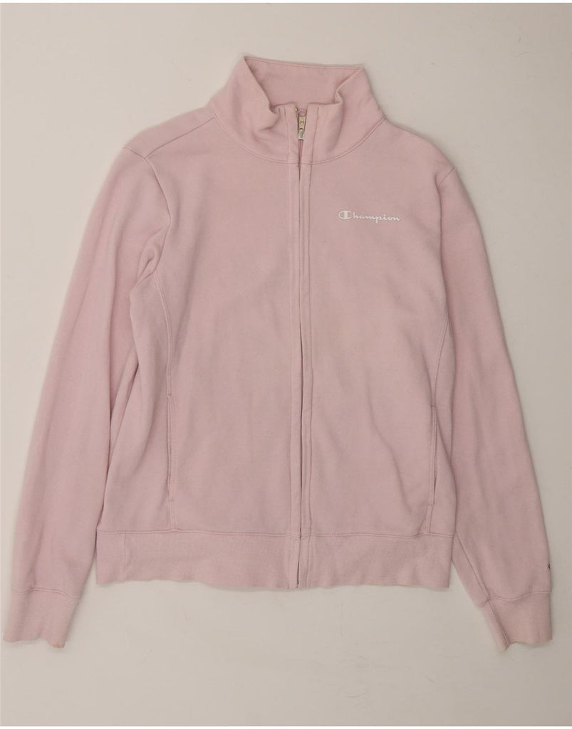 CHAMPION Womens Tracksuit Top Jacket UK 16 Large Pink Cotton Vintage Champion and Second-Hand Champion from Messina Hembry 