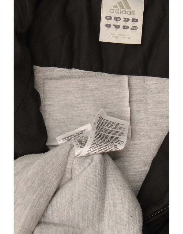 ADIDAS Mens Graphic Bomber Jacket UK 38 Medium Black Polyamide