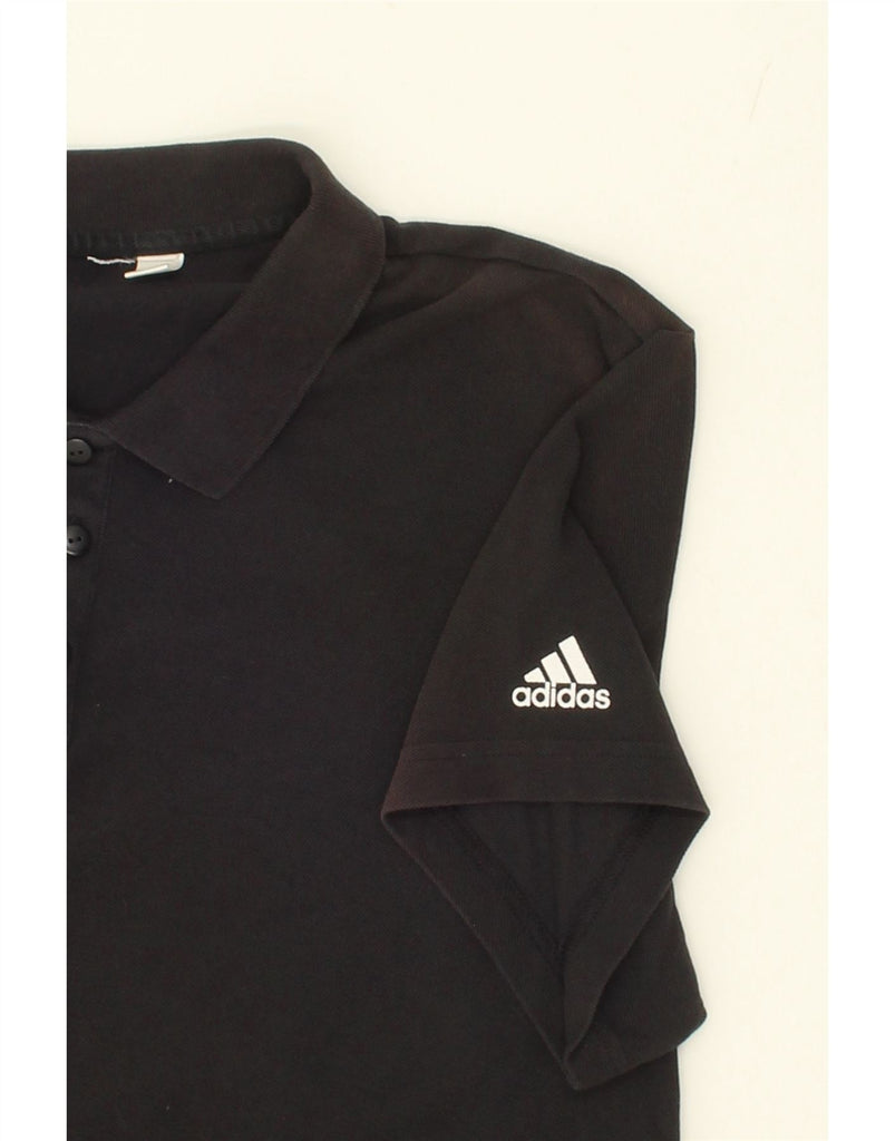 ADIDAS Mens Polo Shirt Large Black Vintage Adidas and Second-Hand Adidas from Messina Hembry 