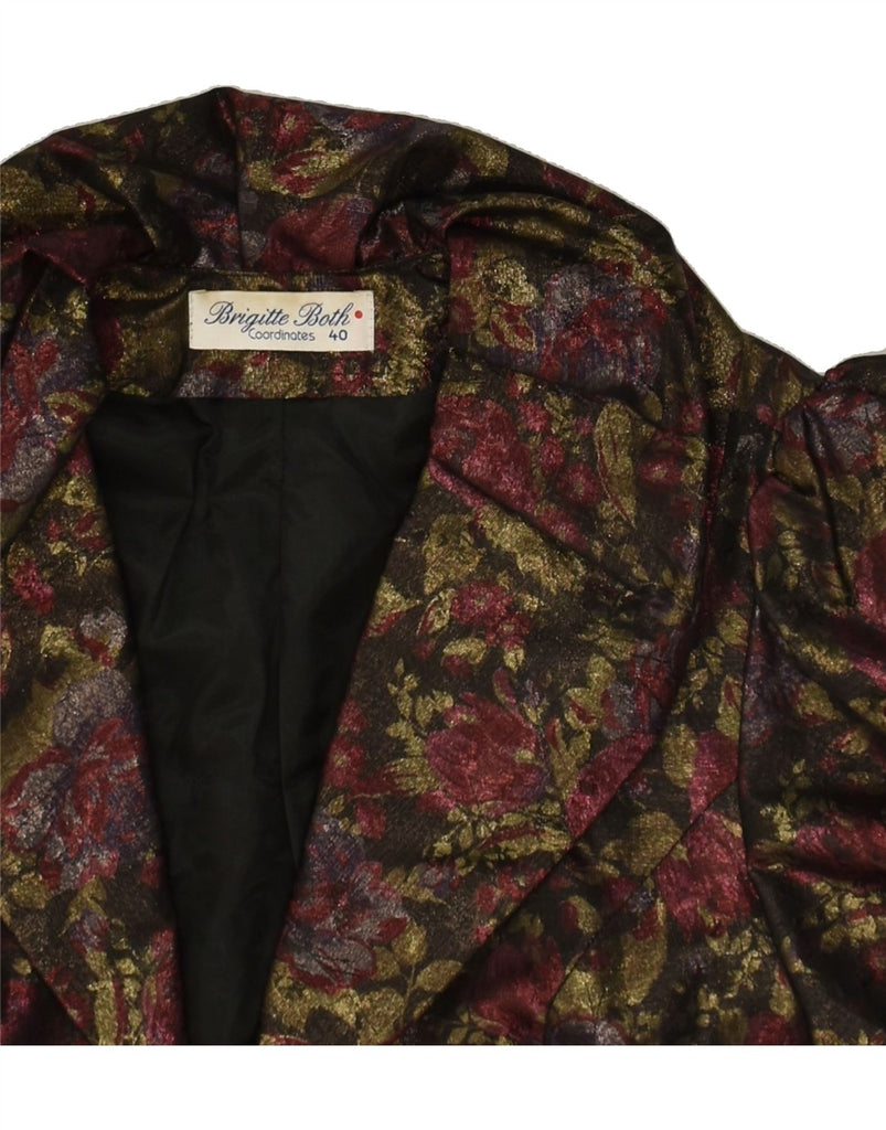 VINTAGE Womens Bolero Jacket EU 40 Medium Green Floral | Vintage Vintage | Thrift | Second-Hand Vintage | Used Clothing | Messina Hembry 