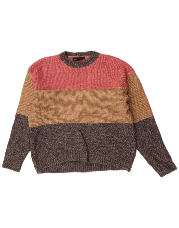 Marks & Spencer Womens Crew Neck Jumper Sweater UK 12 Medium Multicoloured