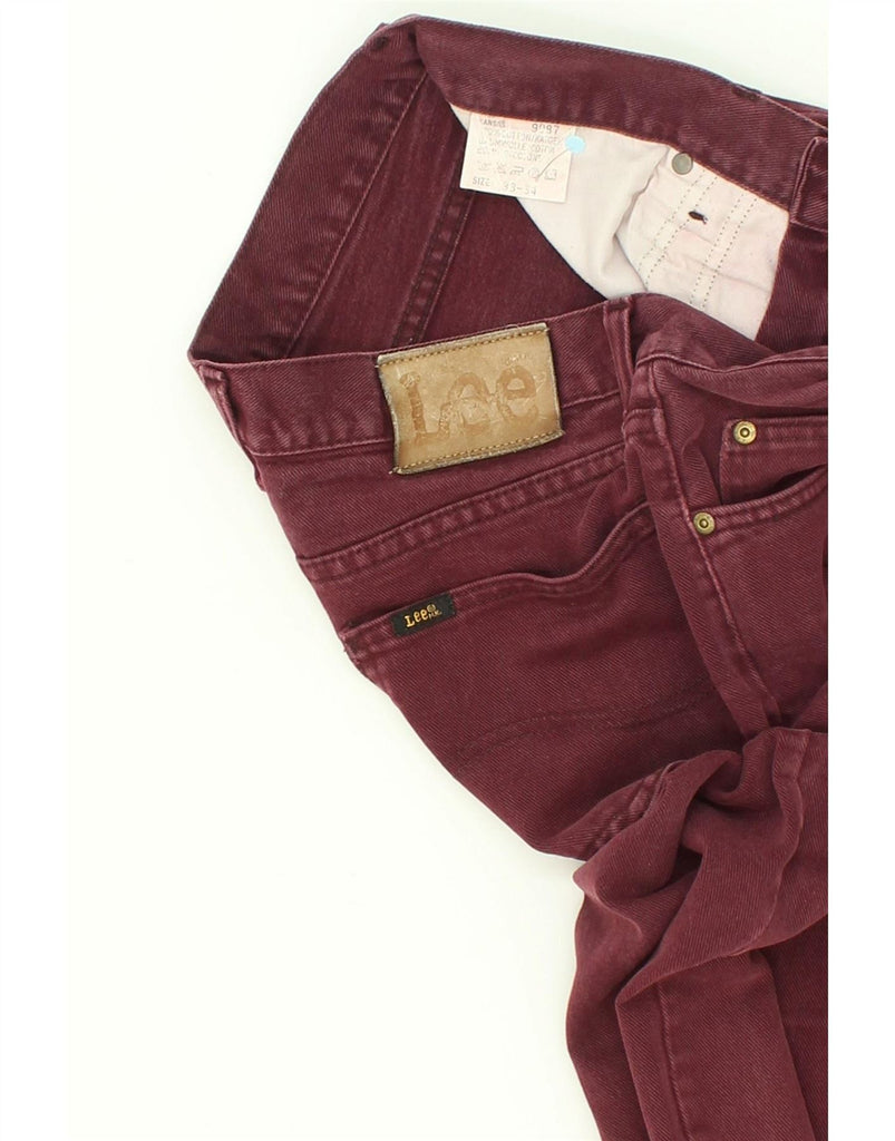 LEE Mens Tapered Jeans W33 L31 Maroon Cotton Vintage Lee and Second-Hand Lee from Messina Hembry 